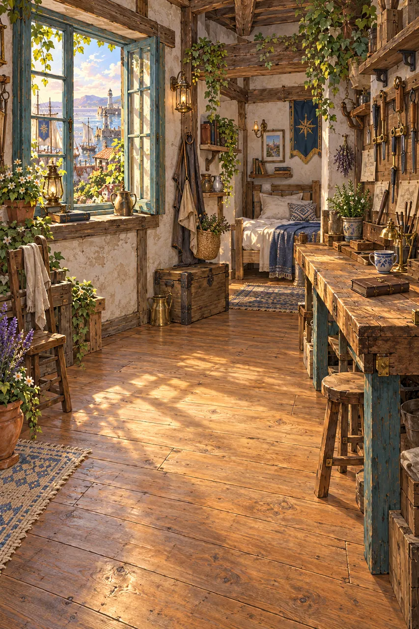 A sunlit workshop in Bellport